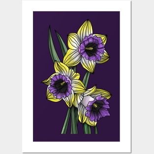 Enby Daffodils Posters and Art